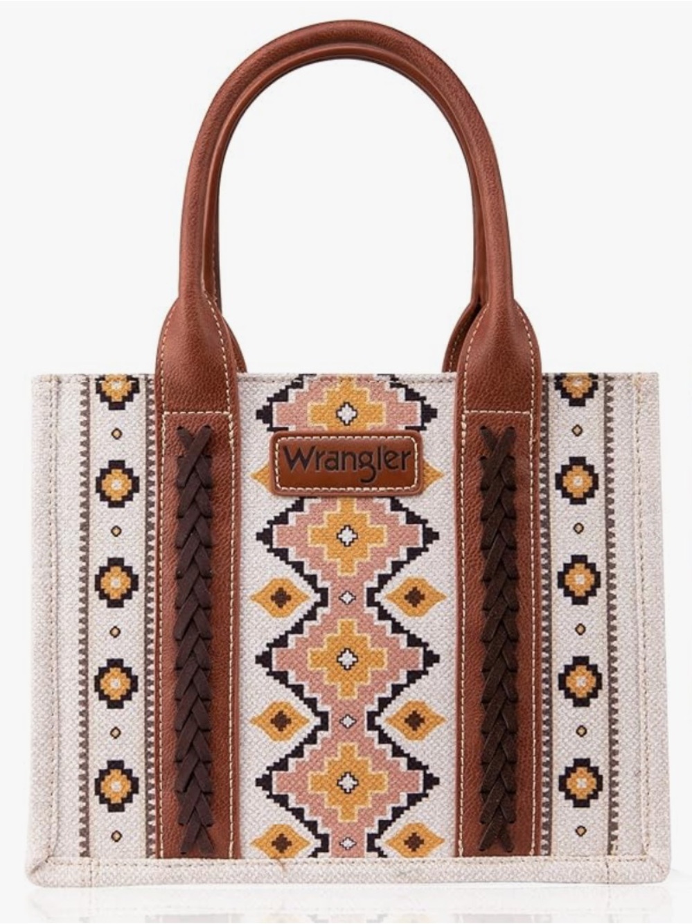 Wrangler Angel White Aztec Tote with Crossbody Strap NWOT